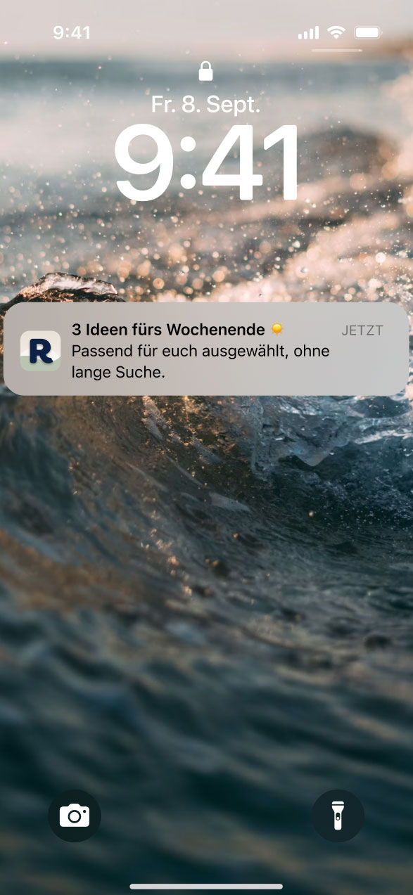 Push-Benachrichtigung auf dem Sperrbildschirm