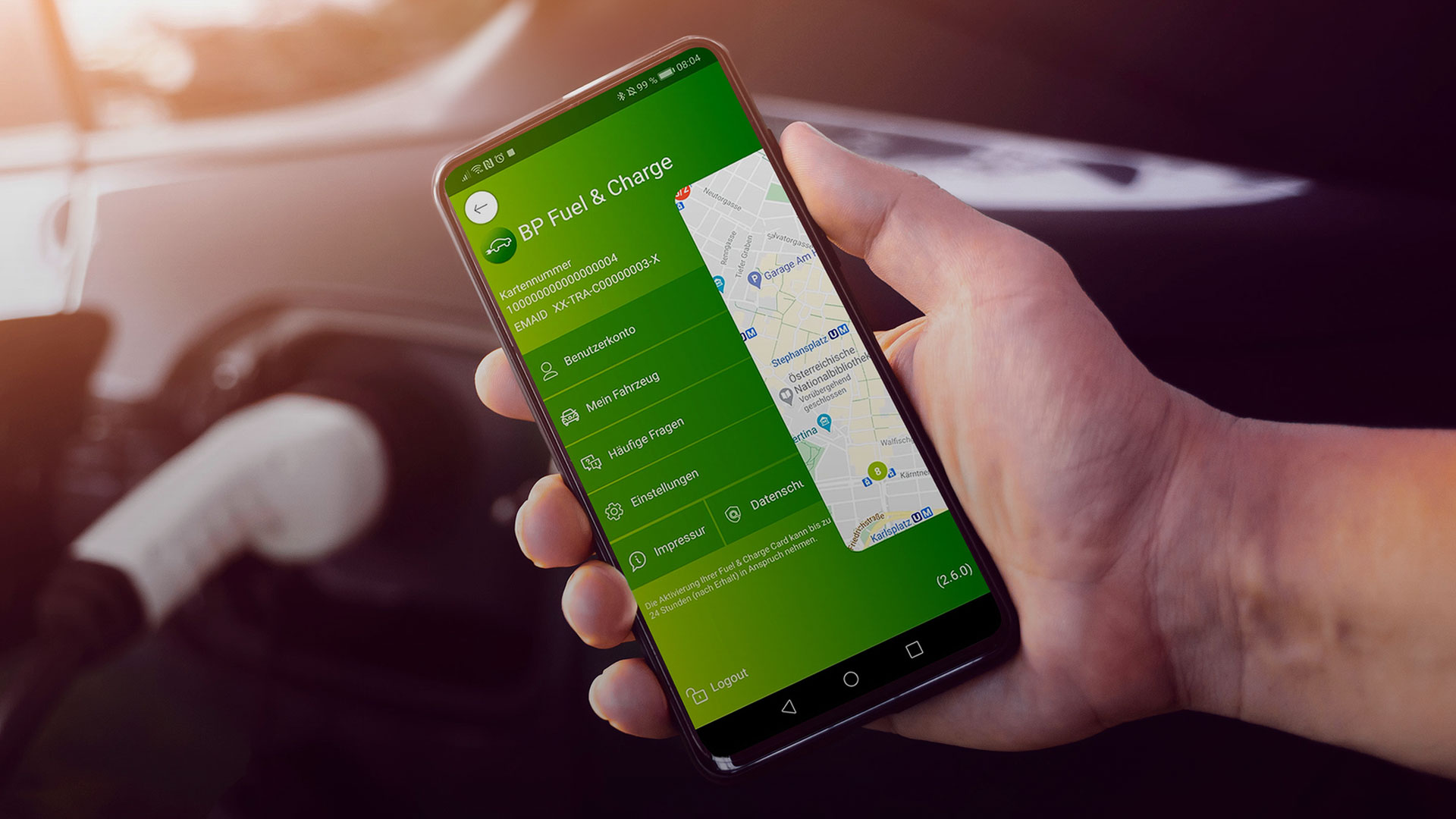 BP Fuel and Charge app screenshot