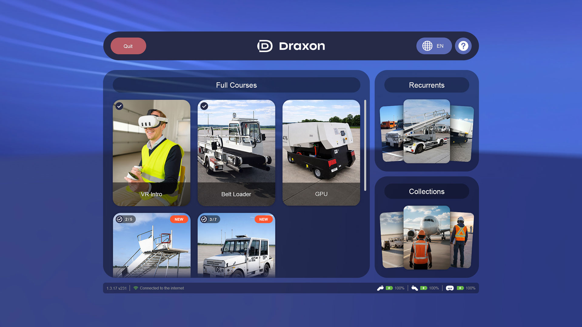 Draxon VR ground handling training screenshot